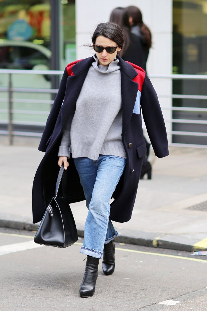 Alexa Chung Leads The Cropped Flare Trend At London Fashion Week ...